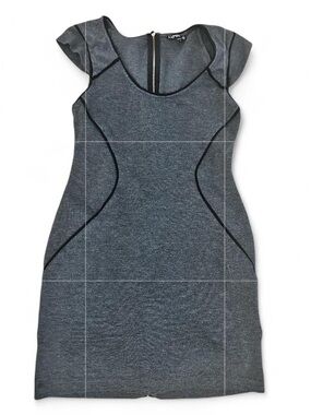 Express Charcoal mini Dress with Black Trim - size 4